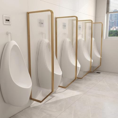 Badezimmer-Trennwand, Urinal-Trennwand, WC-Trennwand, öffentliche Toilette, Edelstahl-Schallwand, wandmontierte Urinal-Schallwand, Urinal-Trennwand aus gehärtetem Glas for Einkaufszentren, öffentliche