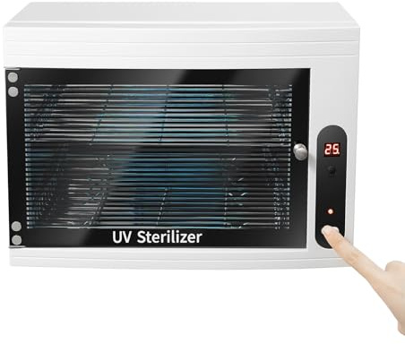 Chynalys UV Sterilisator Kabinett für Instrumente, LED Timer Einstellung, UV Desinfektionsgerät für Salon Maniküre Werkzeuge Pinzetten Und Handtücher