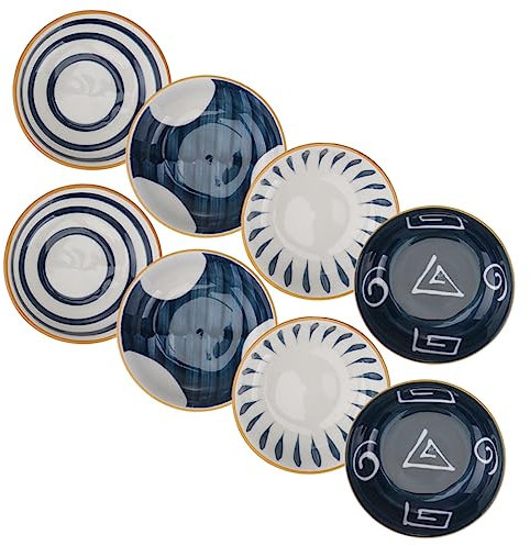 Alipis Tazze Per Salse in Ceramica Piccoli Piatti Da Portata Per Spuntini Ciotole Per Salse Giapponesi Ciotole Per Salse Per Feste Set Di Ciotole Da 8 Pezzi