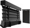 Persiana Veneciana de Madera con Lamas 50mm, Personalizado Cortinas, W 25/30/35/45/60/80/100/130/160cm Persianas Horizontales para Interior/Exterior(Negro)