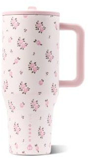 HydroJug Traveler 32oz, Insulated Tumbler with Handle & Straw, Wildrose