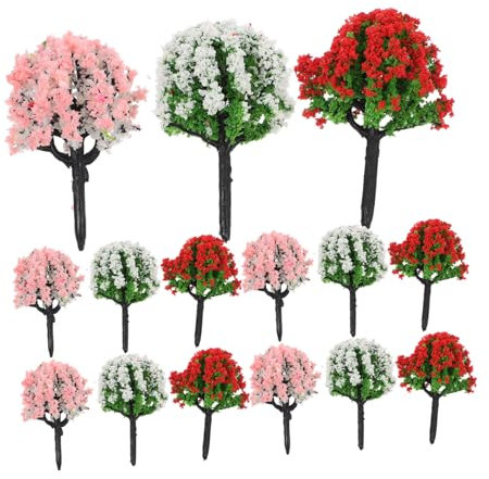 Árboles Miniatura para Paisaje en Miniatura, 15 Piezas de Plástico