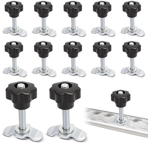12 x Schraubfitting Airlineschiene m8x60 Airline Fitting Schienen Endbeschlag Fittinge, Zubehör Airlineschienen Zurrschienen Verzinkt Airlineverschraubung, 500daN, für Airlineschienen