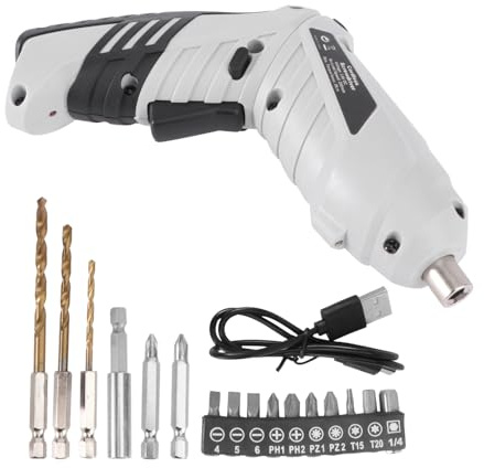 KOMBIUDA Juego de 10 Brocas Mini Kit de Taladro Eléctrico Mini Juego de Taladro Eléctrico Recargable Ligero y Práctico para Uso en Hogar y Oficina