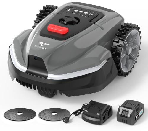 LEBOSBO V3 robot cortacésped, con navegación visual, detección de 150+ obstáculos, control por app, 50 dB, con modo espiral y sensor de lluvia, cortacésped automático para jardines pequeños y medianos