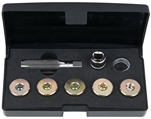 KS Tools 150.4930 Ölablassschrauben-Gewindereparatur-Satz, 12-tlg. M17 x 1,5 | 150.4930, Reparatursatz, Ölablassschraubengewinde