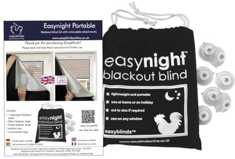 easynight Tragbare Verdunklungsfolie für Fenster, für Reisen 1m x 1.45m