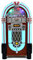 Vintage Stereo Jukebox, 40W, Multi-Color LED Lights, FM Radio, Bluetooth, USB, CD, AUX, MP3, 2 Speakers