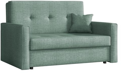Mirjan24 Sofa Viva Bis II mit Schlaffunktion, 2 Sitzer Polstersofa mit Bettkasten inkl. Kissen, Schlafsofa Sofagarnitur, Bettsofa, Wohnlandschaft, Farbauswahl (Spirit 11)