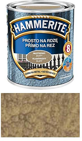 Hammerite Metallschutzlack Rostschutz 0,7l Hammerschlag Farbauswahl Lack 0,75 (Hammerschlag Gold)