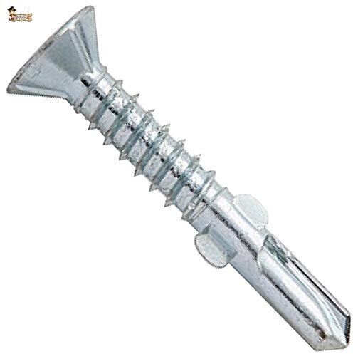 BricoLoco selbstschneidende Flügelschraube für die Holzverbindung mit Metall Zur Verlegung von Holz auf Metallträgern ohne Vorbohren. (200, 6,3 x 80)