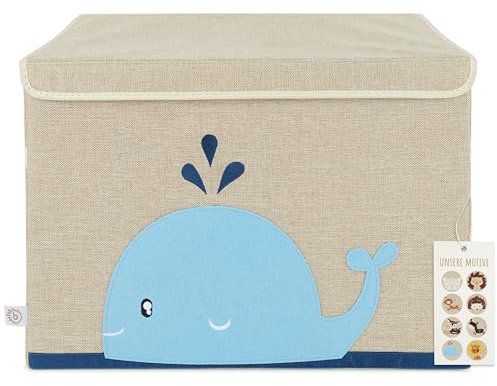 BIECO Baule Portagiochibambino Animali della Foresta | Contenitore Giochi per Bambini