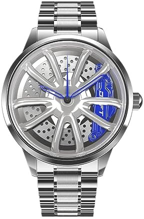 DriftElement Performance GT Felgenuhr Herren - Sportwagen Männer Armbanduhr im 3D Design - Custom Designer Uhr mit Mineralglas - Quarzuhr