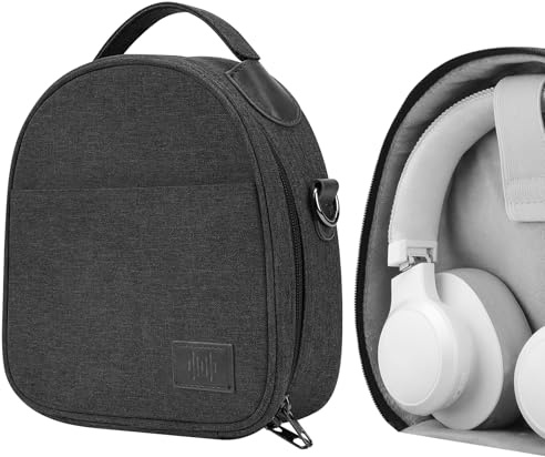 Geekria Kopfhörer-Tasche kompatibel mit JBL Tune 770NC, Tune 570BT, Everest 750NC, Everest 710 und mehr, Schutzhülle für Reisen mit Kabelaufbewahrung (Grau)
