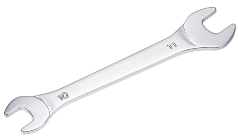 sourcing map Dünn Maulschlüssel Metrik Spiegel Verchromt Hartstahl 10mmx11mm