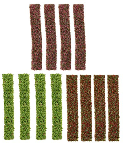 12 Stücke War World Scenics Blumen Modellbau Gras Selbstklebende Grasbüschel Geländebau Modellbau Statische Grasbüschel Miniatur für Micro Landschaft Sand Tisch Spielzeug