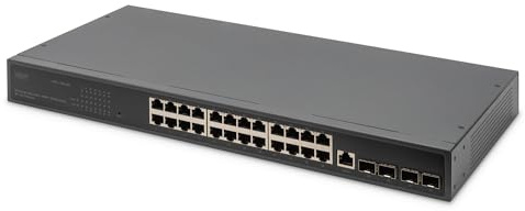 Digitus 24 Port 10/100/1000 + 4sfp+ Uplink Switch - 48,30cm (19) - L2+ Features (dN-80223)