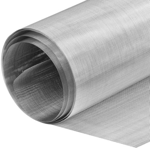 Drahtgeflecht-Blätter Wire Mesh Feinmaschig Filtersieb Blatt Edelstahlgitter Edelstahl Gitter Drahtgewebe Metall Fliegengitter Drahtgitter für Türen Verhindert Mäuse Insekten Schlangen 35 x 120cm