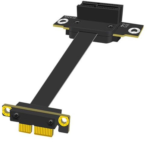 GLOTRENDS 100mm PCIe 3.0 X1 Riser Kabel für M.2, WiFi, Firewire, USB, Soundkarten, etc