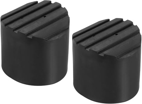 PATIKIL Escalera Antideslizante Pies 2,8/72mm, 2uds Goma Redondo Pie Protector Estera Cojín Reemplazo para Telescópica Plegable Extensión Escalera Protección, Negro