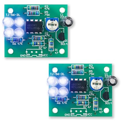 EIELE LED-Atemlicht Lötübungsset Löt-Lernprogramm Für Elektronik Elektronisches Löten Lernen Und Lehren Lötarbeiten Erforderlich 2Stück (Löten Erforderlich)