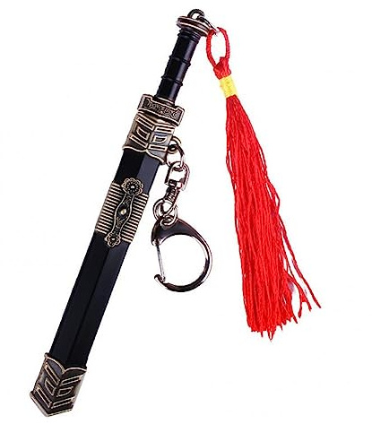 Zghhc Mini Colgante De Espada Antigua China De 12cm, Arma Enfundada De Aleación, Modelo Realista, Llavero, Colgante De Juguete De Metal