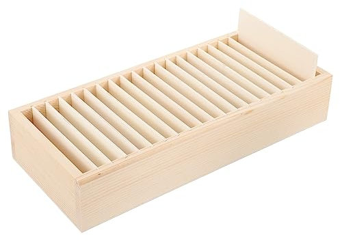 BELLIFFY Holz Geschenkband Aufbewahrungsbox Mit Praktischem Design Leichter Und Tragbarer Bandhalter Für Zuhause Büro Und Shop Multifunktionale Diy Dekoration Und Geschenkband Organizer