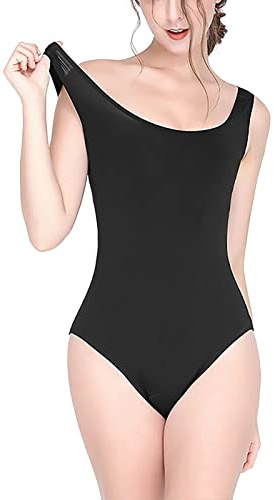 Bañador Menstrual para Mujer y Niña Negro - Ropa Interior a Prueba de Fugas e Impermeable para Nadar - para Días Claros y Medios