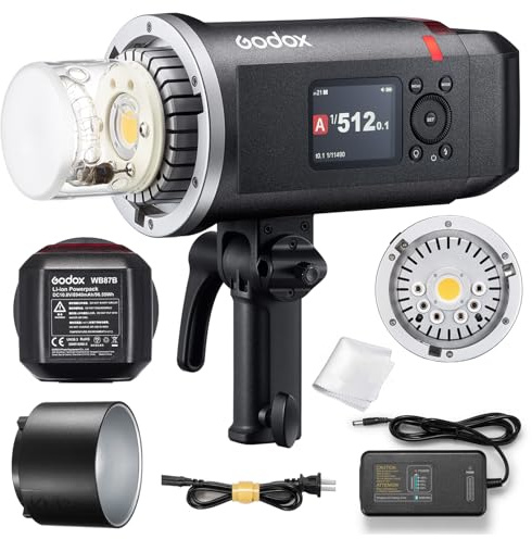 Godox AD600BM II AD600 BM II AD600BMII Flash, 0.01-1.9s Recycle/One-Tap Sync with X3/GN87 40W Modelling Led/16 Color Group Indicators/Flash Duration 1/220-1/11760s/Power Range from 1/1 to 1/512