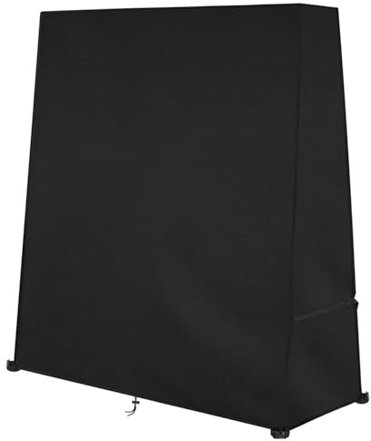 Dokon Funda Mesa Ping Pong Exterior Impermeable, Anti Viento, Anti UV, Tela Oxford 420D Funda Protectora para Mesa de Ping Pong Plegable, Exterior/Interior (165x70x185cm) - Negro