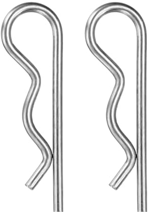 M METERXITY 2-Pack R-Shaped Cotter Pin, M5x100mm Stainless Steel Hairpin Hardware Spring R Clips for Trailer Locking/Trucks/Trucks Lock System, Heavy Retainer Pins