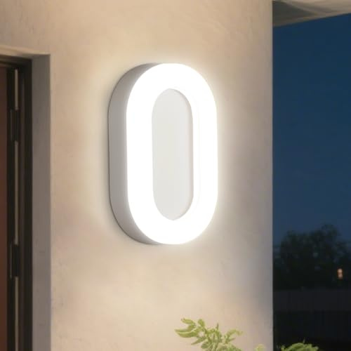 VivaLet Plafonnier LED 12W 1200LM, Applique Murale Intérieure Exterieur 4000K, Luminaires Blanc, Lampe Eclairage Exterieur IP65, Éclairage de Plafond Pour Sous-Sol, Couloir, Escalier, Garage, Bain