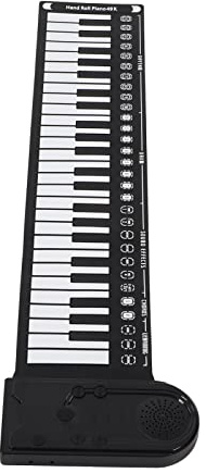 Naroote Piano per Tastiera Arrotolato, Pianoforte Pieghevole Piano Rotolo a Mano 49 Chiave Tastiera Elettrica Pieghevole Portatile con Altoparlante per Portatile per Principianti Strumenti Musicali