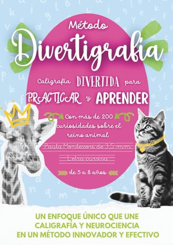 DIVERTIBOOKS - Método Divertigrafía: Caligrafía Divertida Para Practicar y Aprender - Cuaderno de Caligrafía Cursiva con Pauta Montessori 3,5 mm - De ... sobre el aprendizaje de la escritura.