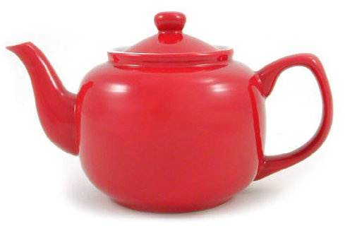 Amsterdam 6 Cup Ceramic Teapot - Red