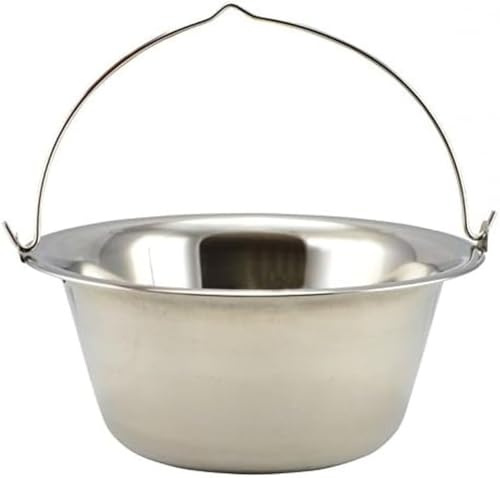 Perfect Home Gulaschkessel, 14 Liter, Edelstahl, Silber, Klassisch, Traditionelle ungarische Handwerkskunst und Eignung für offenes Feuer