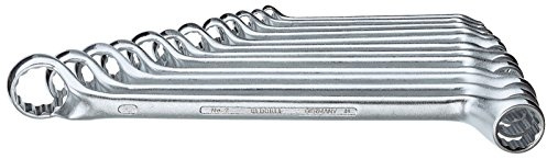 GEDORE Double Ring Spanner Set, 12 Pieces, 6-34 mm, Offset, Forged, Premium Hand Tool Set, Ideal for Professional Craftsmen and DIY Enthusiasts