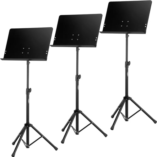 Classic Cantabile Orchesterpult Deluxe 3x Set, Rutschfeste Gummifüsse