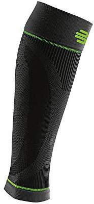 Bauerfeind Kompressions-Wadenbandage „Sports Compression Sleeves Lower Leg“, 1 Paar Sleeves für die Waden, Unisex, Beinstulpen für Ball- & Ausdauersportarten, Schwarz, L extra lang