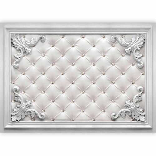 murando - Papier peint panoramique artistique 200x140 cm - Revêtement mural décoration pour chambre salon - Design unique et moderne - Gris beige - Fond de texture d'ornements f-B-0176-a-a