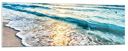Quadri Moderni su Vetro 160x50 cm Stampe da Parete Paesaggi Marino - 3621