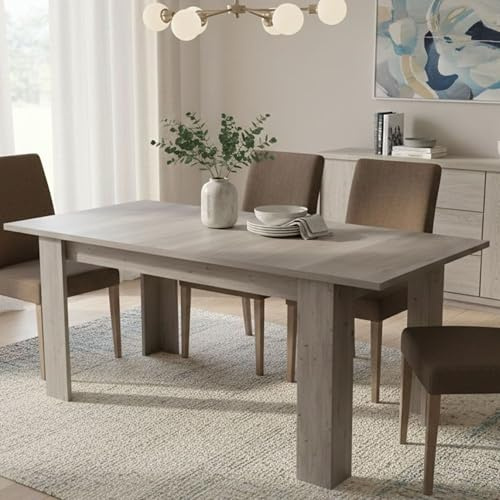 Dmora Table de salle à manger extensible, Console extensible, Table moderne avec rallonge, 160 / 220x88h80 cm, Couleur chêne