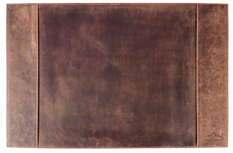 Alpenleder Schreibtischunterlage - TIROL (Handgefertigt) - Nachhaltiges Bio-Leder aus regionaler Landwirtschaft | Schreibtischunterlage leder, Dokumentenfach *Fair Produziert* (68x45cm, Old Havanna)