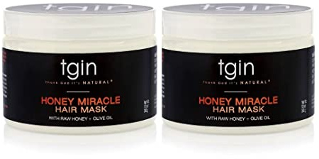 TGIN Honey Miracle Hair Mask Duo, 12 oz (Pack of 2) for Natural, Dry, Curly, Type 3c and 4c Hair