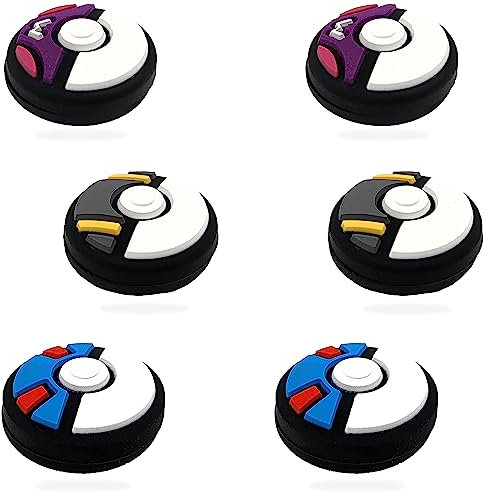 MatoSan 6 Capuchons Thumbstick – Kit Silicone Haute Adhérence | Compatible avec Switch et Tous Les Contrôleurs Modernes | Protection & Style pour Joysticks