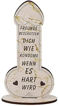 Giftota - Beste Freundin Geschenke - Lustige Geschenke für Frauen - Geburtstagsgeschenk mit Verpackung - Gästebuch aus Holz - Geburtstag Deko - Personalisierte Geschenke（Weiß）