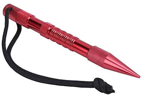 Aguja de Punta de Paracord, Aguja De Paracord FID de Aluminio, Bricolaje Tejido Cordones Agujas de Costura Herramienta de Alisado para Cuerdas de Cuero, Proyectos de Cordones(Rojo)