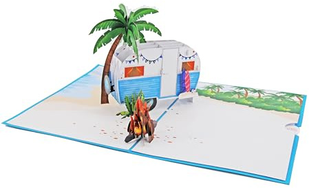 Favour Pop Up® - eine wunderschöne 3D Karte für Campingfreunde und Urlaube, auch für Geldgeschenk oder Gutschein. XP821