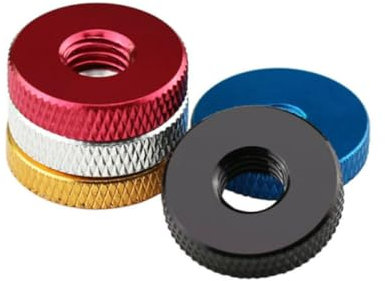 Flügelmuttern, Rändelmutter, Rändelmuttern, Aluminiumlegierung, flache Rändelmuttern, Handgriffknöpfe, dünne Mutter, 5 Stück, M3, M4, M5, M6(M3xD12x4)