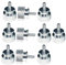 Htuygyjaw 10 Unids/Lote UNC6-32 M3.5 Tornillo de Mano para Soporte de GPU PSU Caja de Computadora Tornillos de Panel Lateral Montaje de PC RefrigeracióN por Agua Plata